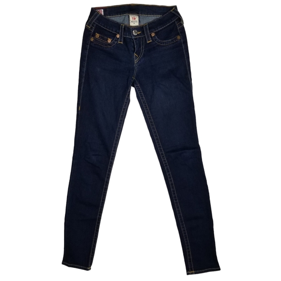 True Religion Casey Super Skinny Low Rise Ankle Length Jeans Women's Size 26 - Picture 2 of 15